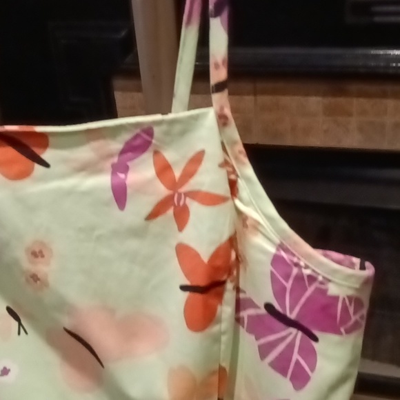 FINAL PRICE Lilly Pulitzer t-strap floral/butterfly print dress w pleated hem - Picture 13 of 16